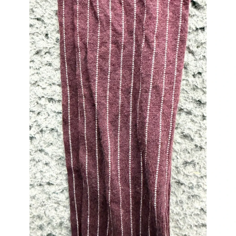 NWT Ermenegildo Zegna Pinstripe Cashmere Knee Socks Oxblood One Size Unisex